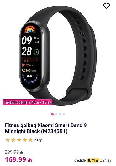 luç saatı: Yeni, Smart qolbaq, Xiaomi, rəng - Qara — 1