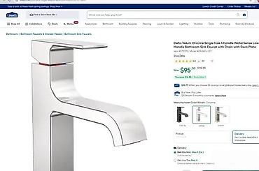 Slavine: Delta Vellum – jednoručna slavina za lavabo, hrom - Moderan kvadratni — 4