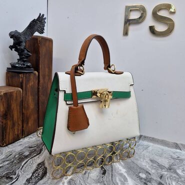 Torbe: Elegantna torbica, Hermes, Materijal: Koža, Lakovana koža — 3