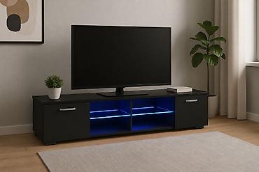 nocne komode: TV komoda Fashion Black LED
Novo
Dimenzije 180x40x38 cm. LED svetlo — 1
