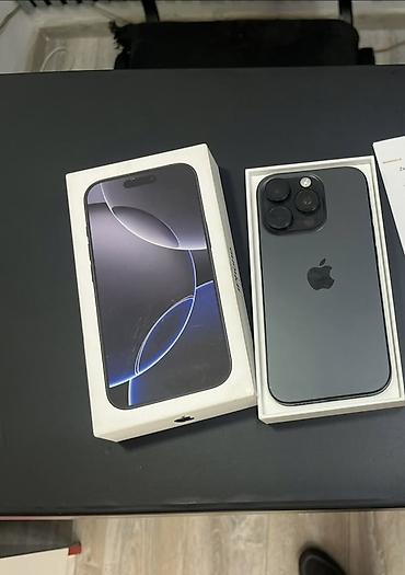 iphone islenmis telefonlar: IPhone 16 Pro, 128 GB, Black Titanium, Simsiz şarj — 1