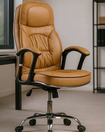 Ofis və oyun kresloları: Yeni, Təkərli, Qolları tənzimlənir, Dəri — 7