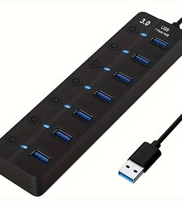 USB 3.0 7-portlu Hub - 7 ədəd USB 3.0 portu: klaviatura, siçan, fleş lalafo.az -da USB 3.0 7-portlu Hub - 7 ədəd USB 3.0 portu: klaviatura, siçan, fleş