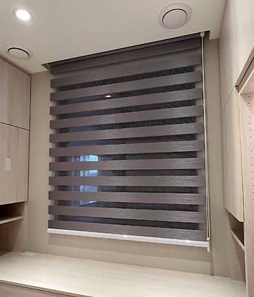 Жалюзи и рольшторы: Рулонные шторы «день-ночь» (зебра), серые оттенки. - Конструкция — 7