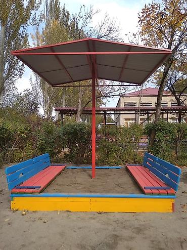 детский песок: Закрывающиеся песочницы с грибком! с шатром ! открытые, и высокие — 4