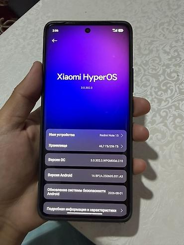 чехол на 7: Redmi, Redmi Note 15, Б/у, 256 ГБ, цвет - Черный, 2 SIM, eSIM — 2