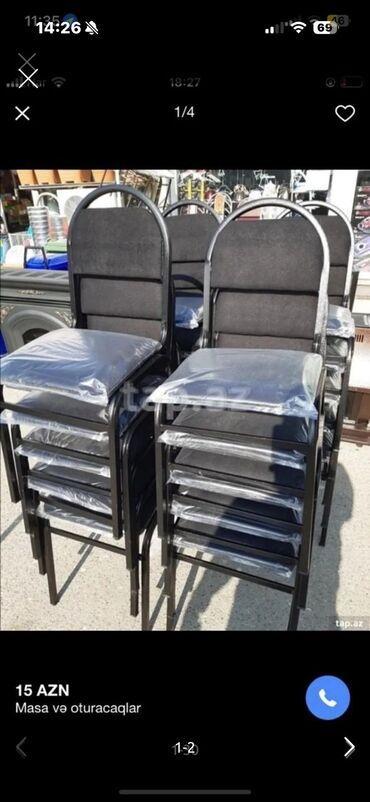 kuxna ucun metlax: Mətbəx üçün, Yeni, Qatlanan, rəng - Qara Stul