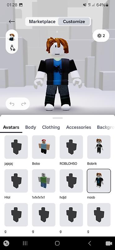 Комплекты одежды: Набор аватаров и одежды для Roblox (скриншоты из меню — 2