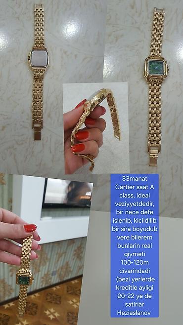Cartier A Class qol saatı - Korpus və qolbaq: qızılı rəngdə metal