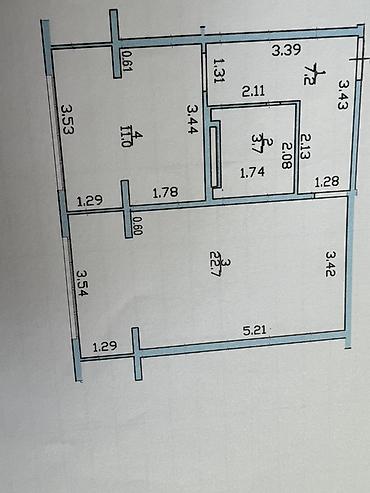 бета 2: 1 комната, 44 м², Газ Городок 106 серия улучшенная, 5 этаж, ПСО (под самоотделку) — 2