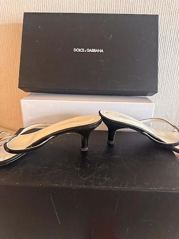 Basanoşka və səndəllər: Dolce & Gabbana, Ölçü: 36, rəng - Qara, İşlənmiş — 4