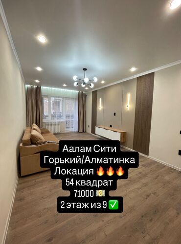 квартира через банк: 1 комната, 54 м², Элитка, 2 этаж, Евроремонт