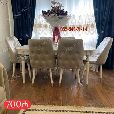 Divanlar: Qonaq otağı üçün, Yeni, 6 stul