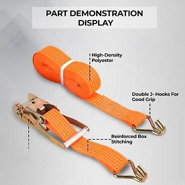 qoşqu yeri: Ratchet Tie Down qayışı Yüklərinizi təhlükəsiz və etibarlı şəkildə — 4