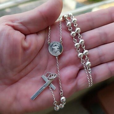 Ogrlice: Lančić, Handmade, Materijal: Kristal, Perlice, Srebro — 8