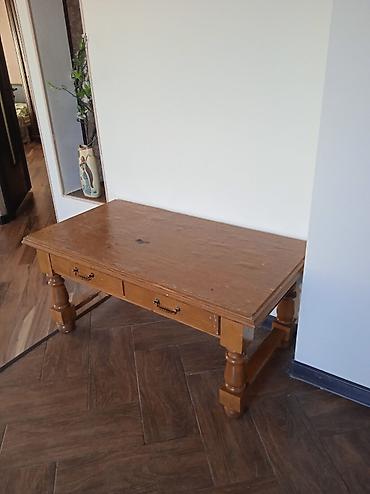 dressing table: Деревянный стол с двумя выдвижными ящиками - Материал: массив дерева — 1