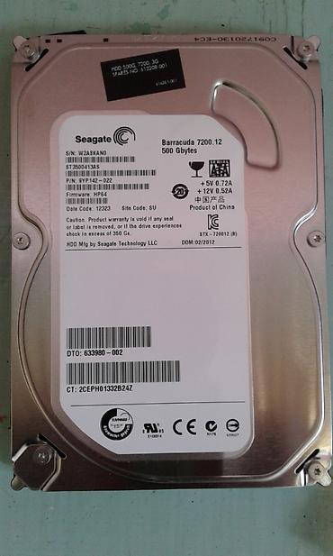 sert disk: Əla vəziyyətdə "Seagate" 500GB kompüter sərt disk satılır. Yoxlanılıb — 1