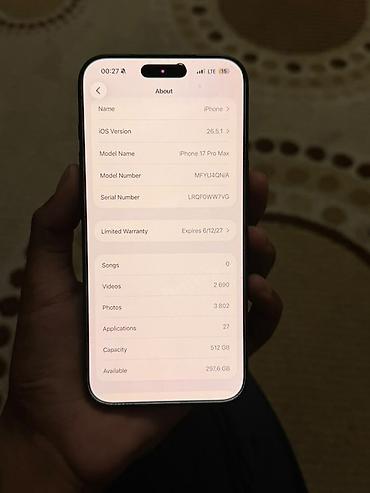 apple watch 3 series: IPhone 17 Pro Max, 512 ГБ, синий - Модель: iPhone 17 Pro Max (модель — 4