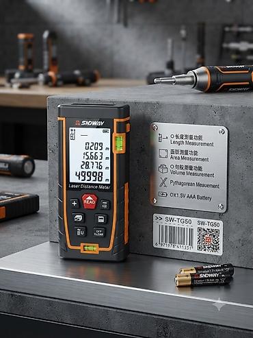 м 2: Лазерный дальномер SNDWAY SW-TG50 - Диапазон измерений: до 50 м (на — 1