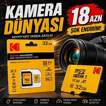 Yaddaş kartı KODAK microSDHC/microSDXC yaddaş kartı dəsti - Tutum: 32