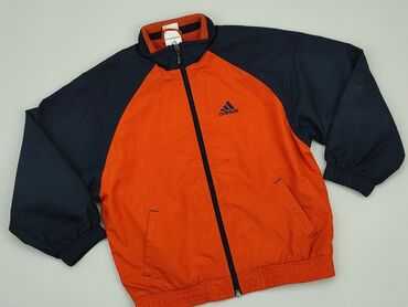 spodenki czerwone adidas: Демісезонна куртка, Adidas, 8 р., 122-128 см, стан - Дуже гарний