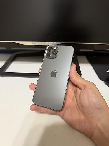 Уюлдук телефондор жана аксессуарлар: IPhone 12 Pro, Колдонулган, 128 ГБ, Кара, 93 % — 2