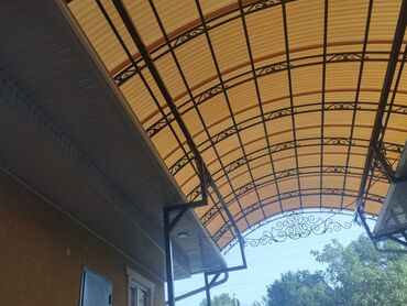 Навесы: Навес, Арочный, Металл, Поликарбонат, Установка — 8