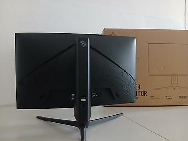 laptop stand: ​"Yeni Prodo 27" 240Hz Curved Gaming Monitor – Qutuda, İstifadə — 3