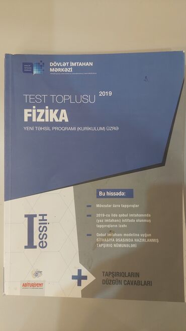 riyaziyyat test toplusu pdf 2019: Fizika test toplusu 2019 neşr ucuz qiymete satilir