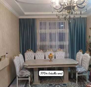 Для гостиной, Новый, Нераскладной, Прямоугольный стол, 6 стульев