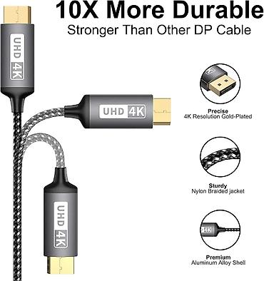 oprema za pakovanje: DisplayPort na DisplayPort kabl PIPIKA (UHD 4K) - Interfejs: DP muški — 5
