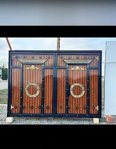 Həyət darvazaları: Metal darvaza və qapı dizaynları - Material: qalın divarlı — 1