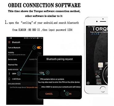 Alati za automobile: OBD2 Bluetooth dijagnostički adapter V1.5 – za Android i iOS Opis: - — 9