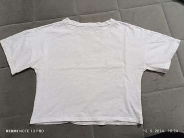 crop top majice new yorker: M (EU 38), Cotton, Single-colored, color - White