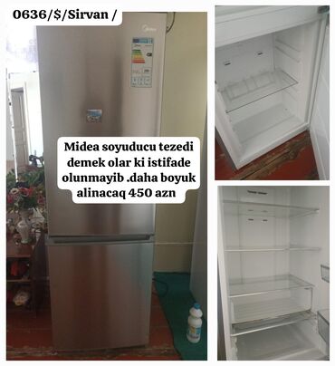 soyducu gence: İşlənmiş 2 qapılı Midea Soyuducu Satılır, rəng - Boz