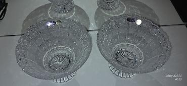 dekor qab: Bohemia kristal meyvə qabları – 2 ədəd dəst - Material: Orijinal — 3