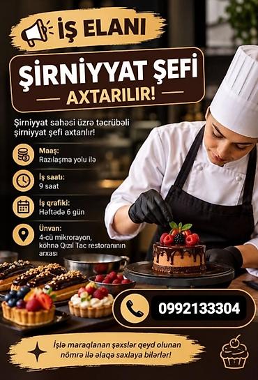 operator is: Aşpaz tələb olunur, Şirniyyatçı, İstənilən yaş — 1