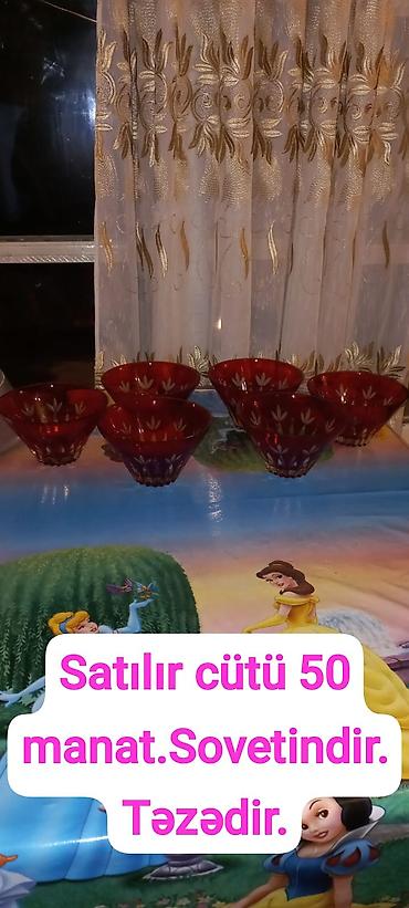 Çay dəstləri və servizlər: Çay dəsti, rəng - Göy, Farfor — 18