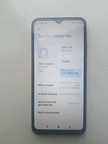 daxili kredit telefonlar: Redmi 10A, 32 GB, rəng - Qara, İki sim kartlı — 1
