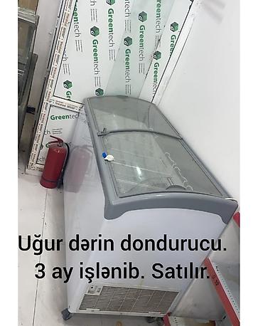 Холодильное оборудование: Dondurucu Ugur 900azn. 600litrlikdir. Tam ishlekdir. Cemi 3ay istifade — 1