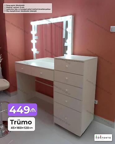 mankur stolu: Düz masa, Siyirməli, Polkasız, Laminat, Kredit yoxdur — 1