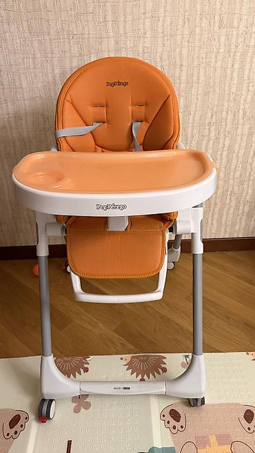 Yemək masaları, oturacaqları: Peg Perego Prima Pappa Follow Me uşaq yemək stulu - Rəng: narıncı — 1