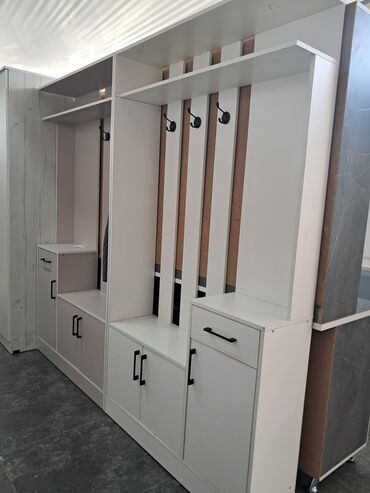 Гарнитуры для прихожей: Гарнитур для прихожей, Новый, Зеркало, Вешалка, Шкаф, ДСП, Платная доставка, Самовывоз, Бесплатная доставка, цвет - Белый — 8