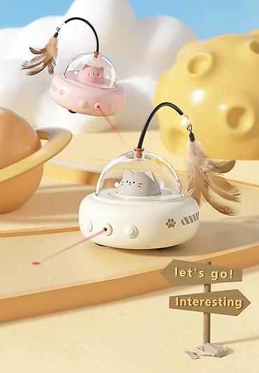 Интерактивная игрушка для кошек «Космический корабль» - 2-в-1
