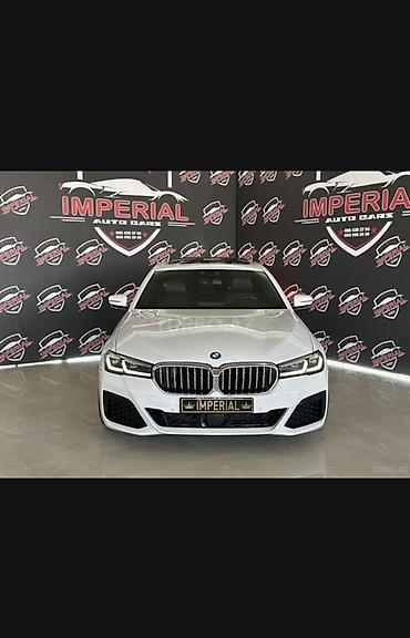 bmw f10 salon: BMW 5 Series (G30 LCI) – M paket sedan - Kuzov: ağ rəng, LCI — 1