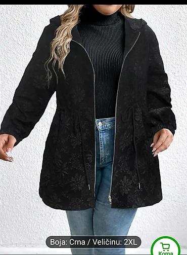 bata torba: Ženska jakna s kapuljačom, crna, veličina 2XL. - Dizajn: diskretan — 4