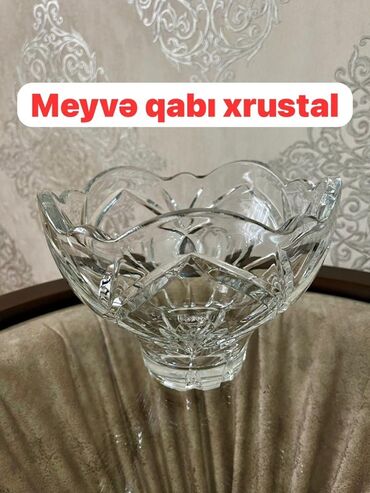 шифер 6 волновой: Xrustal meyvə qabı - Şəffaf, qalın divarlı xrustaldan - Dalğalı kənar
