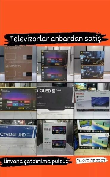 samsung 82 ekran qiymeti: Anbardan satiş Televizorlar.Unvana çatririlma pulsuzdu.Melumat uçun