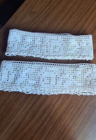 tekstil pancevo: Ručno radjene čipke, heklane, dve trake (slika 1, 2, 3) po 1m90cm