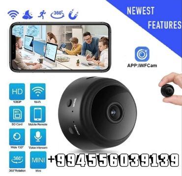 kiçik telefon: Mini Casus Kamera 1080p HD Kamera Gecə Versiyası Mikro Kamera Səs